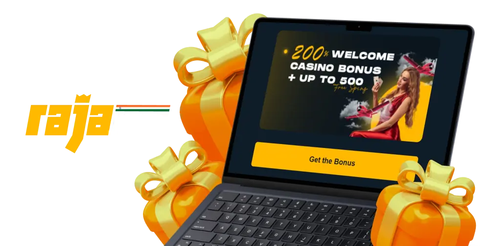 Rajabets platform with casino games, sports betting, and bonuses for players in India
